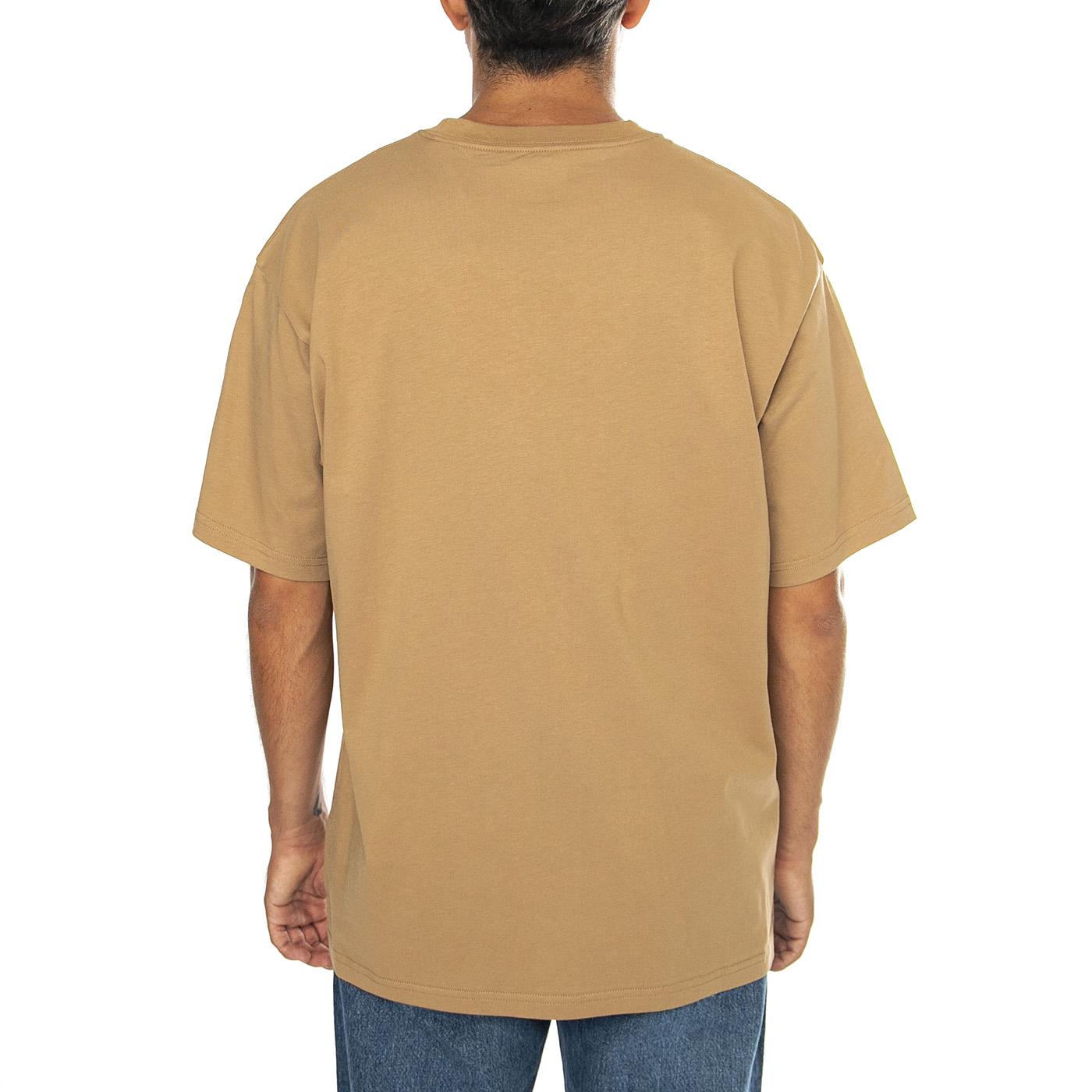 S/S Madison T-Shirt Peanut / Black - Maglietta Girocollo Uomo Marrone I033000.2I7XX  CARHARTT WIP 