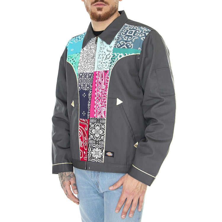 Joe Unlined Eisenhower Charcoal Grey - Giacca Estiva Uomo Grigia / Multicolore DK0A4YUQCH01  DICKIES 