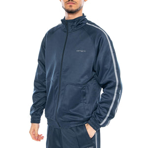 Bolar Sweat Jacket Blue River / Mirror - Giacca con Zip Uomo Blu I036223 3Q6XX CARHARTT WIP 