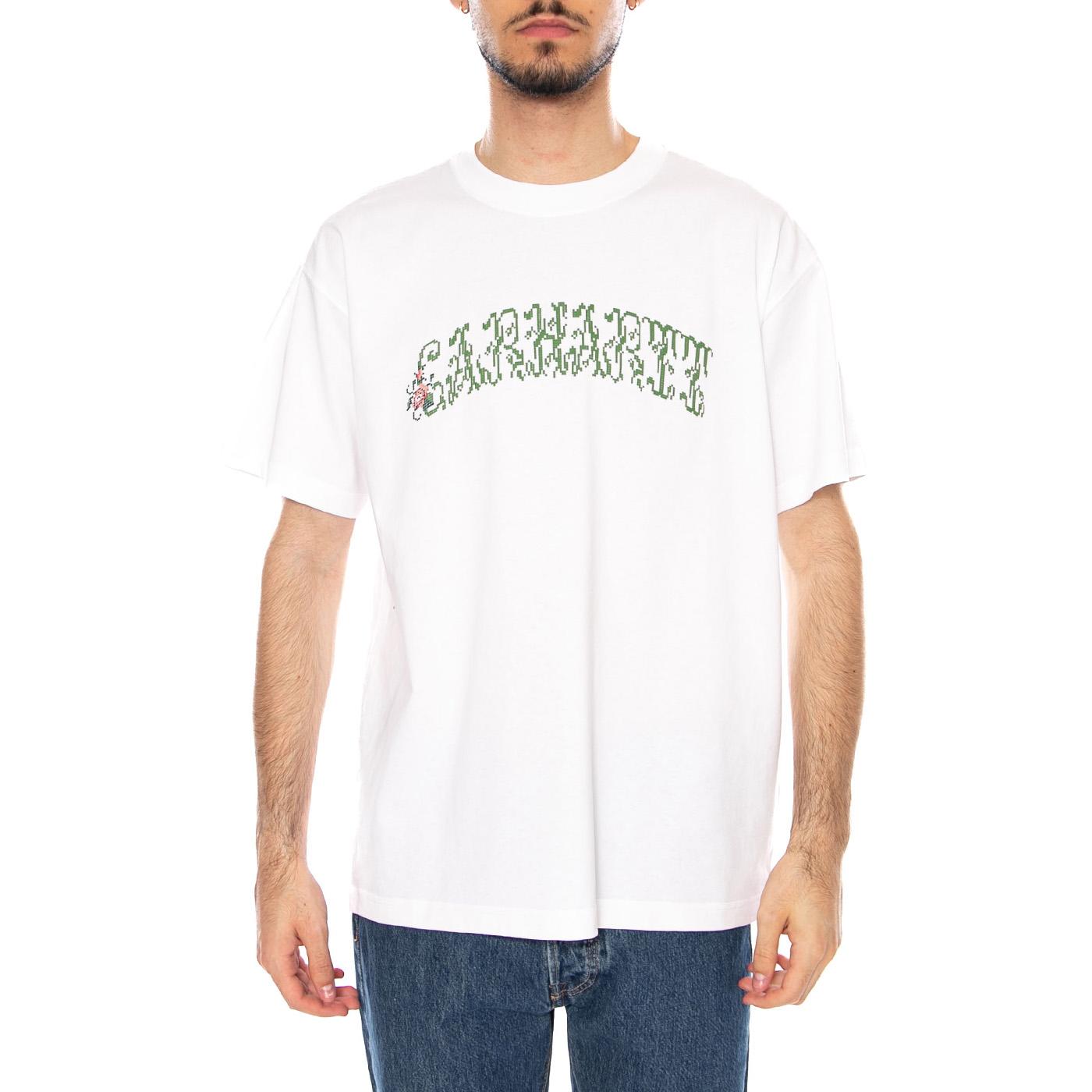 S/S MONOGRAM T-SHIRT - Maglietta Girocollo Uomo Bianca I036212 02XX CARHARTT WIP 