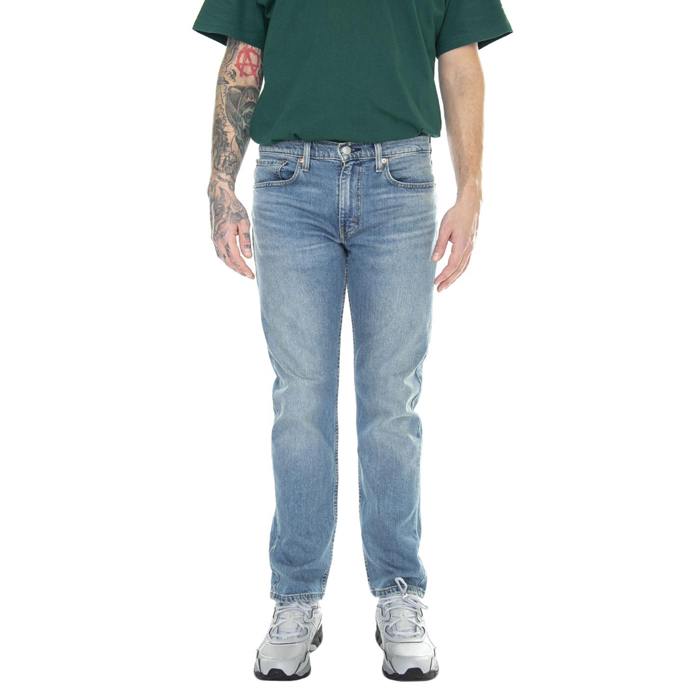 502 Taper Into The Thick Of It Adv Med Indigo Worn In - Pantaloni Denim Jeans Uomo Blu 29507-1366  LEVIS 