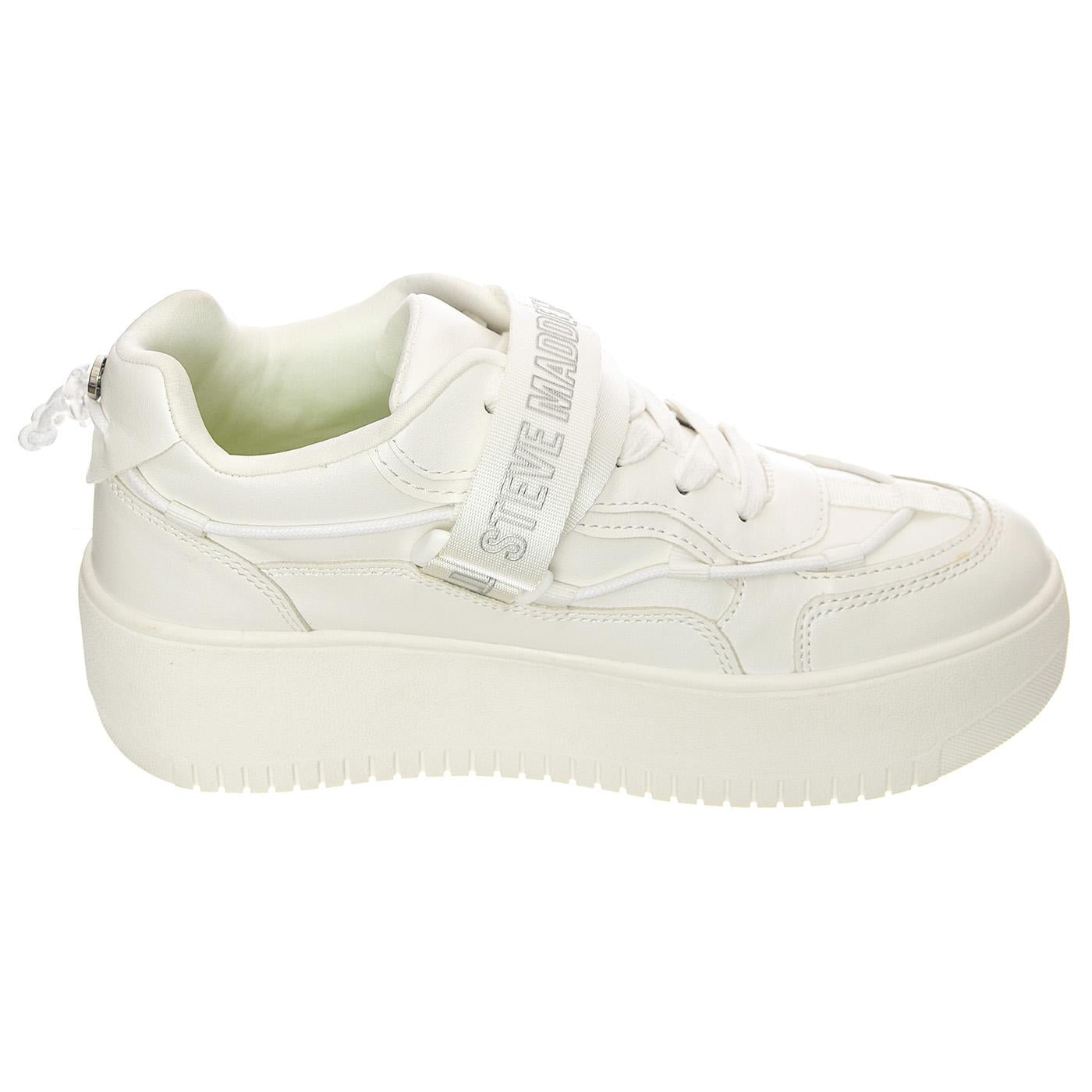 Off Court White / White - Scarpe Stringate Profilo Basso Donna Bianche SMPOFF COURT-WHT  STEVE MADDEN 