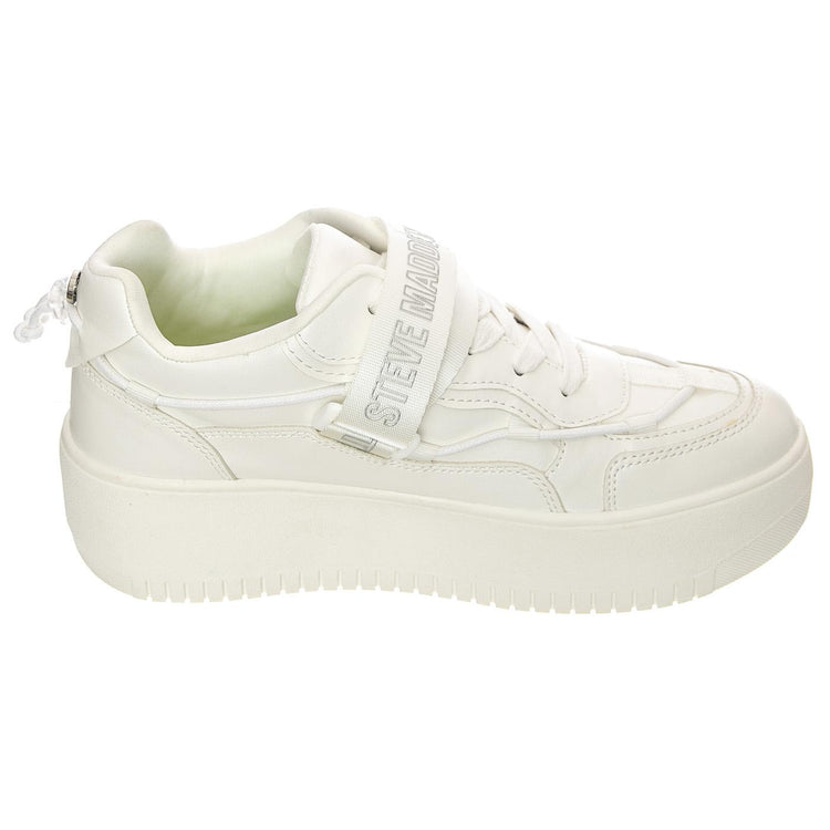 Off Court White / White - Scarpe Stringate Profilo Basso Donna Bianche SMPOFF COURT-WHT  STEVE MADDEN 