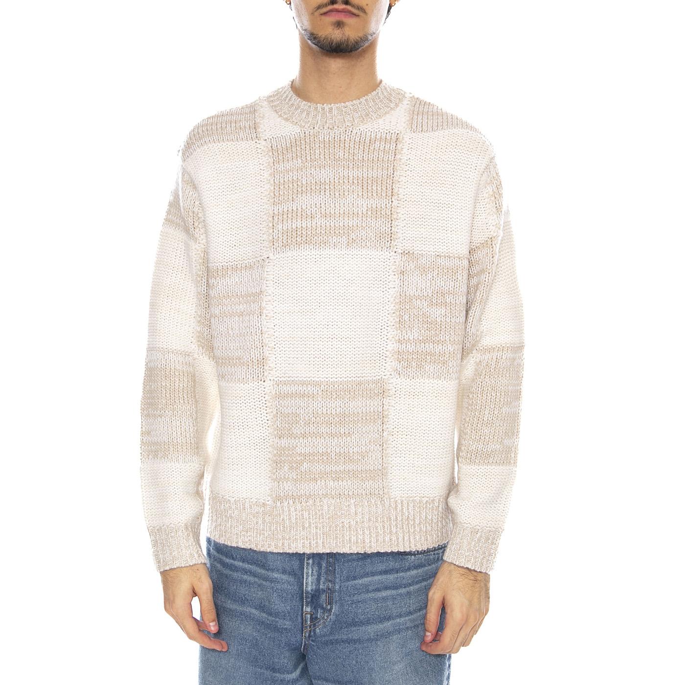 Dominic Sweater Silver Grey Multi - Maglione Girocollo Uomo Multicolore 151000076 SIG OBEY 