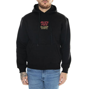 More Fire Hoodie Black - Felpa con Cappuccio Uomo Nera HDY0116BLKX  DOOMSDAY 