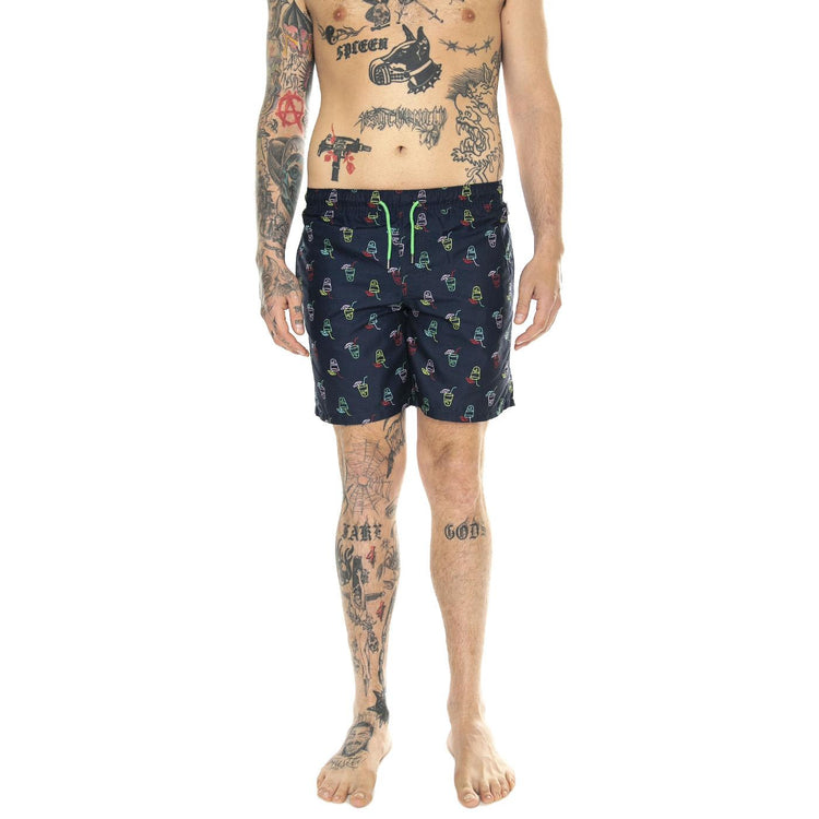 Lemonade Long Swimshorts 6500 - Costume da Bagno Uomo Blu LND123-6500-6500  HAPPY SOCKS 