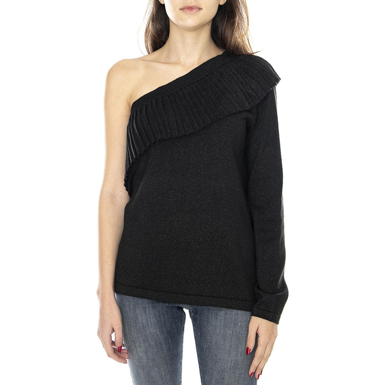 Renie One-Shoulder Sweater - Black - Maglione Monospalla Donna Nero 157300079-999  MINIMUM 