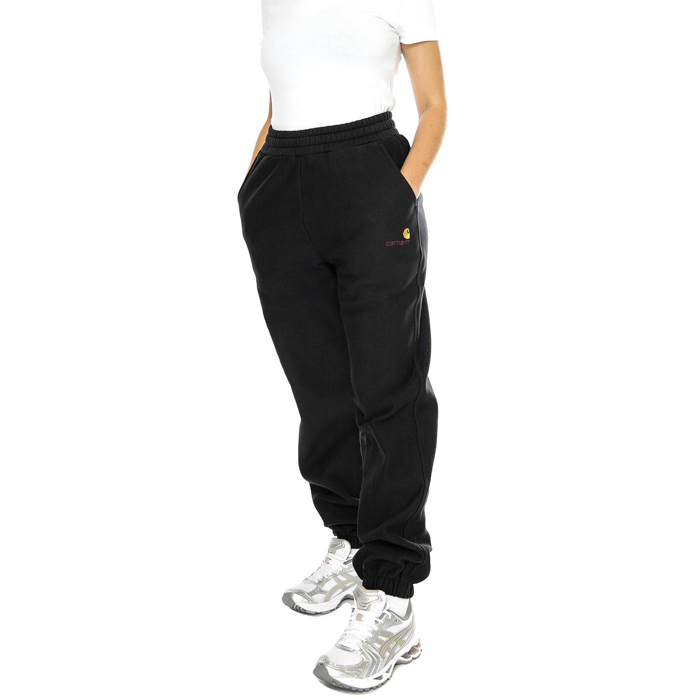W' American Script Sweat Pant Black - Pantaloni Donna Neri I033651.89XX  CARHARTT WIP 