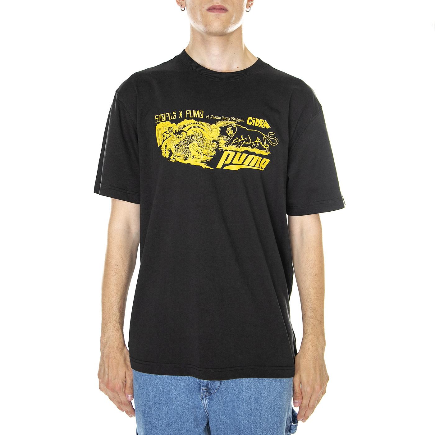 M' PUMA x STAPLE Graphic Tee PUMA Black - Maglietta Girocollo Uomo Nera 539935-01  PUMA 