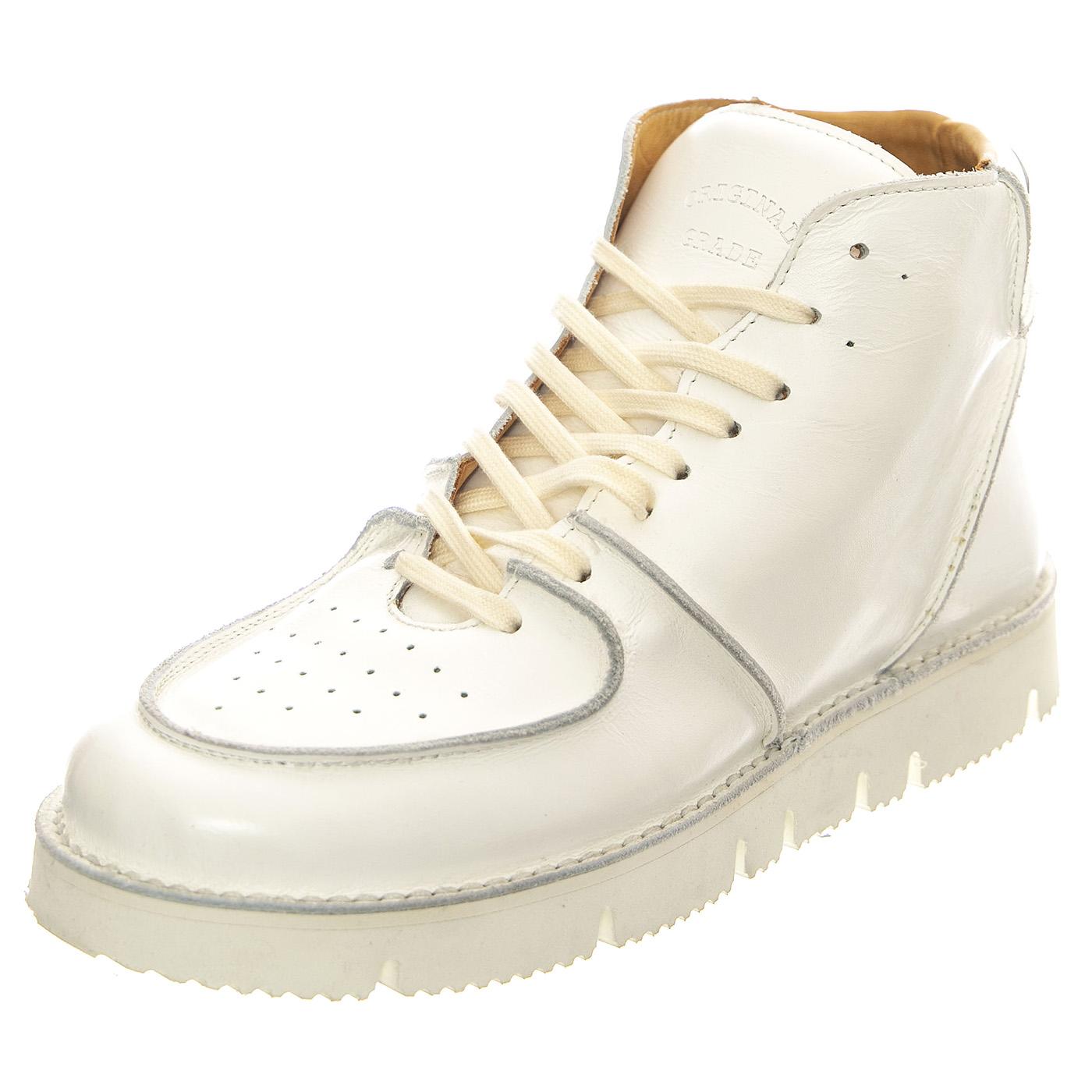 Considered White White - Scarpe Stringate Profilo Alto Donna Bianche OGSCONSIDERED-WHTWHT  ORIGINAL GRADE 