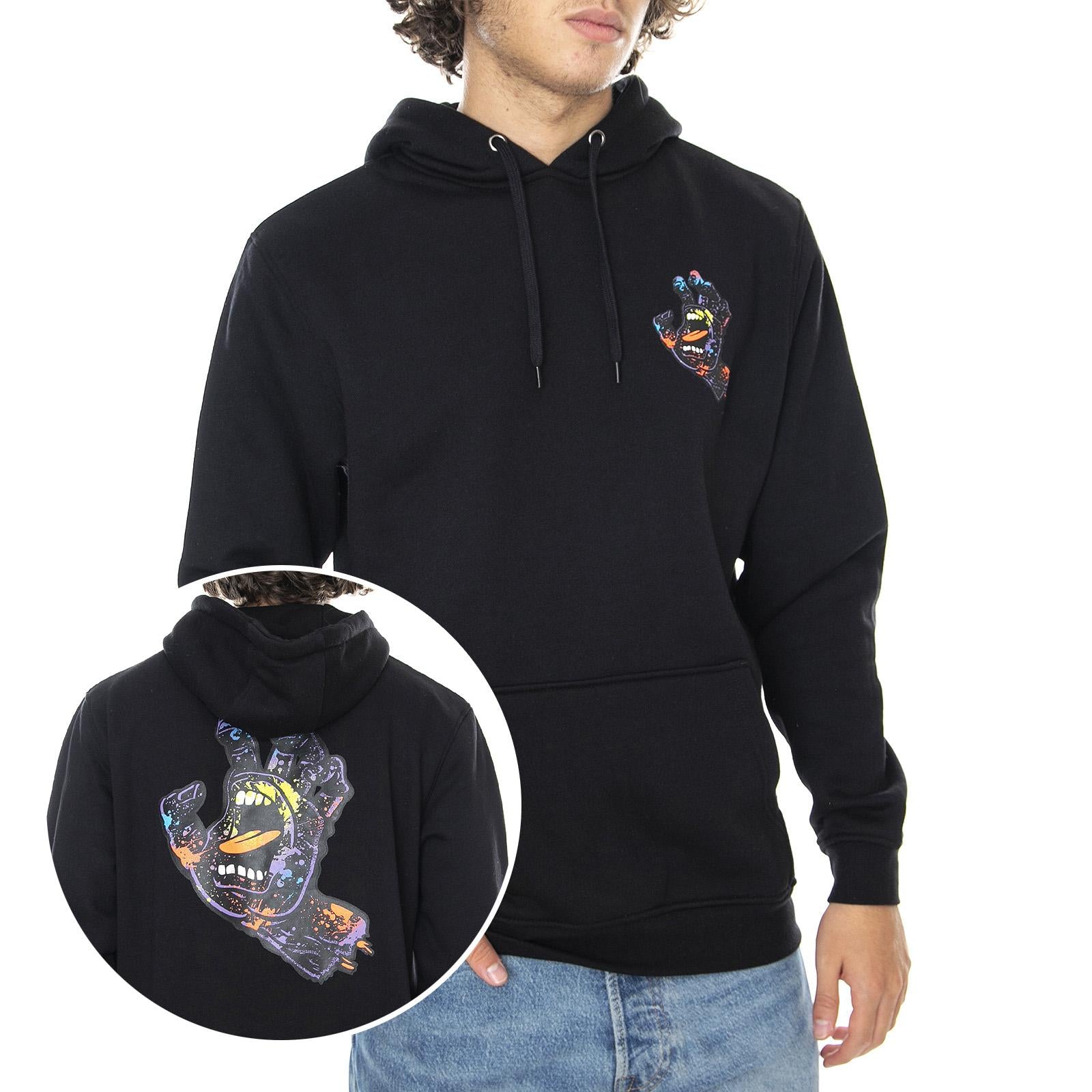 Hood Hand Splatter Hood Black  SANTA CRUZ 