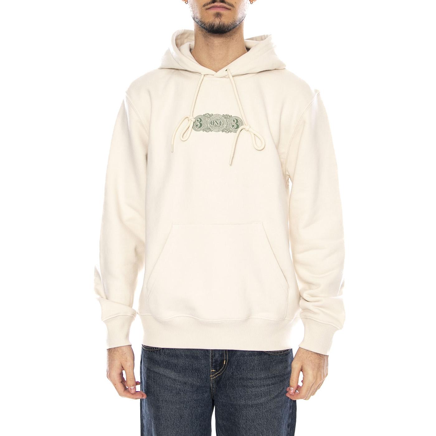 Hooded 3 One 3 Sweat -- Felpa Uomo Cappuccio Ecrù I035645.1NGXX . CARHARTT WIP 