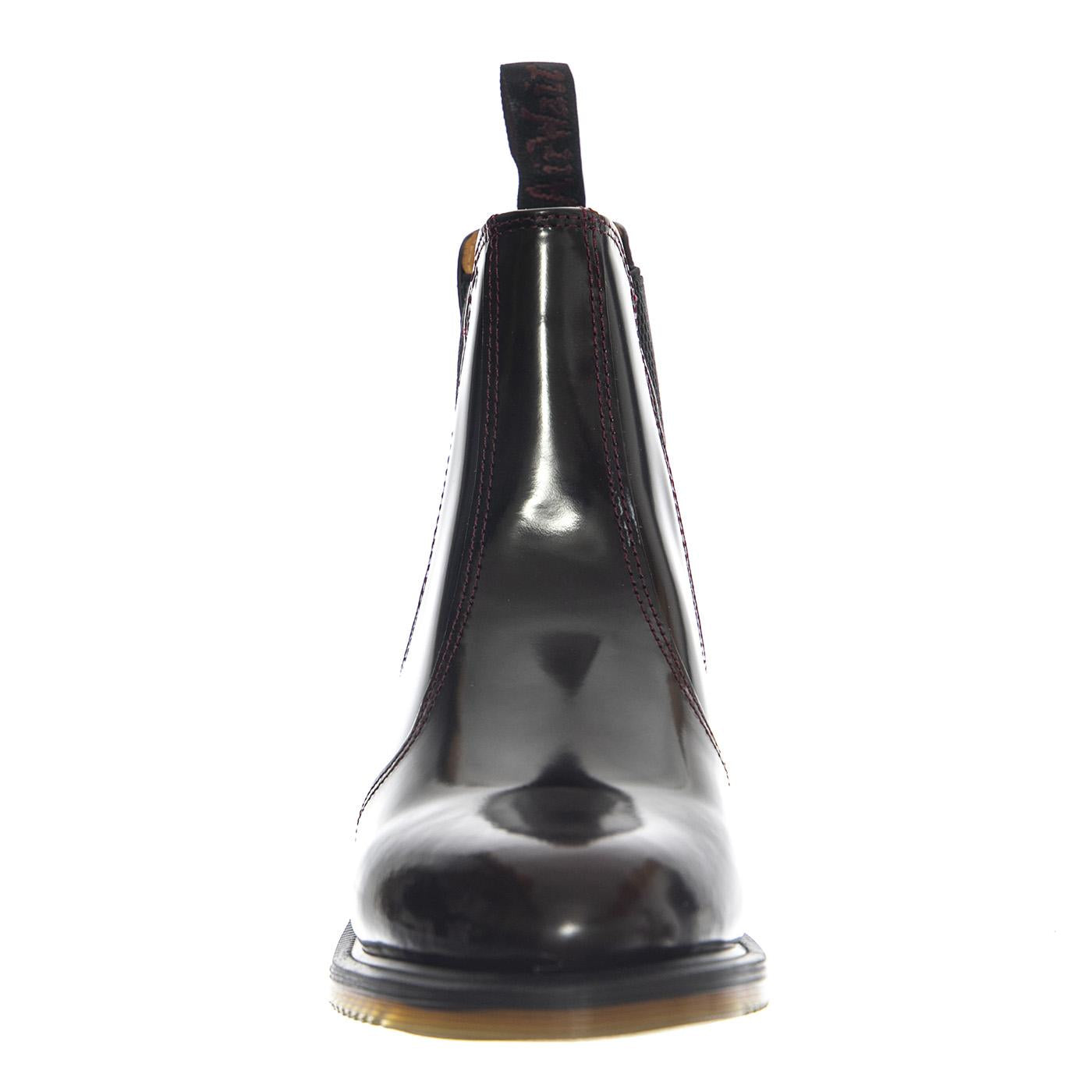 Dr. Martens Flora Cherry Red Polished Smooth - Stivali Unisex Rossi 32218600 CHR DR.MARTENS 