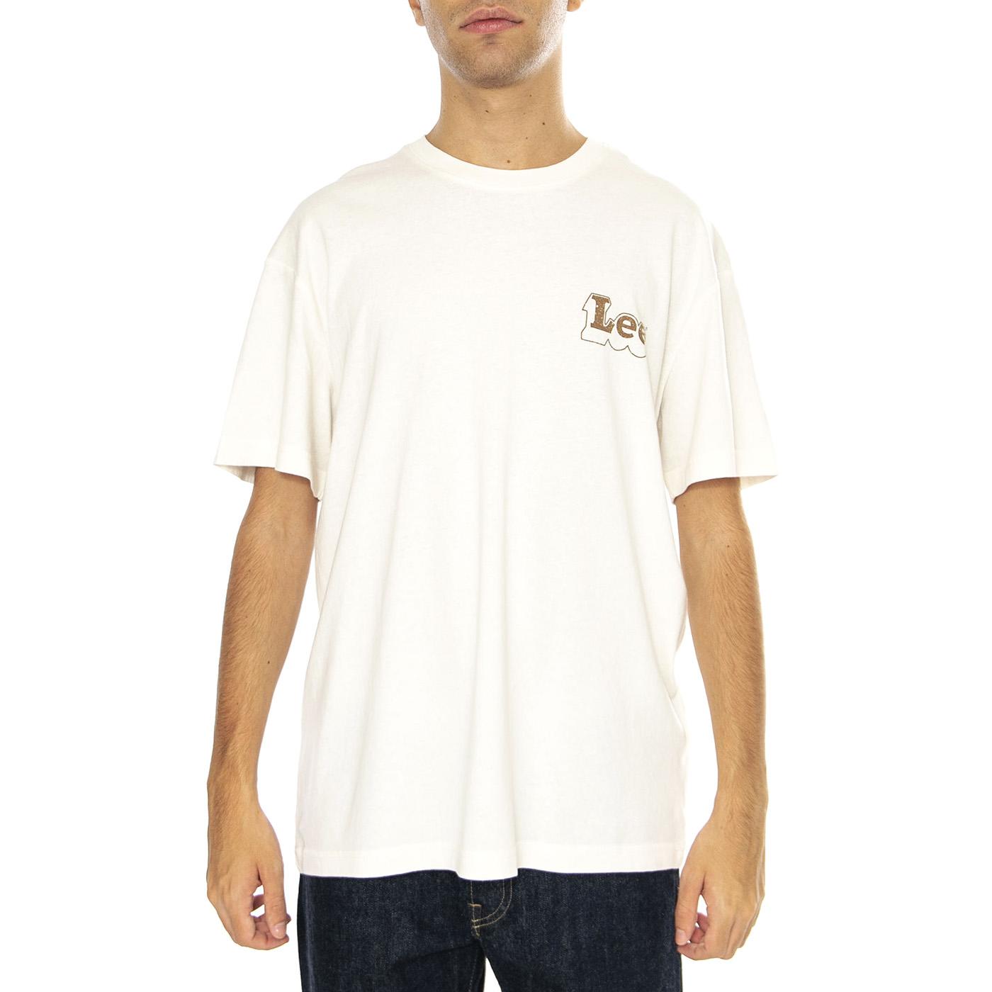Subtle Relaxed Tee Ecru - Maglietta Girocollo Uomo Bianca 112355711-WHITE  LEE 