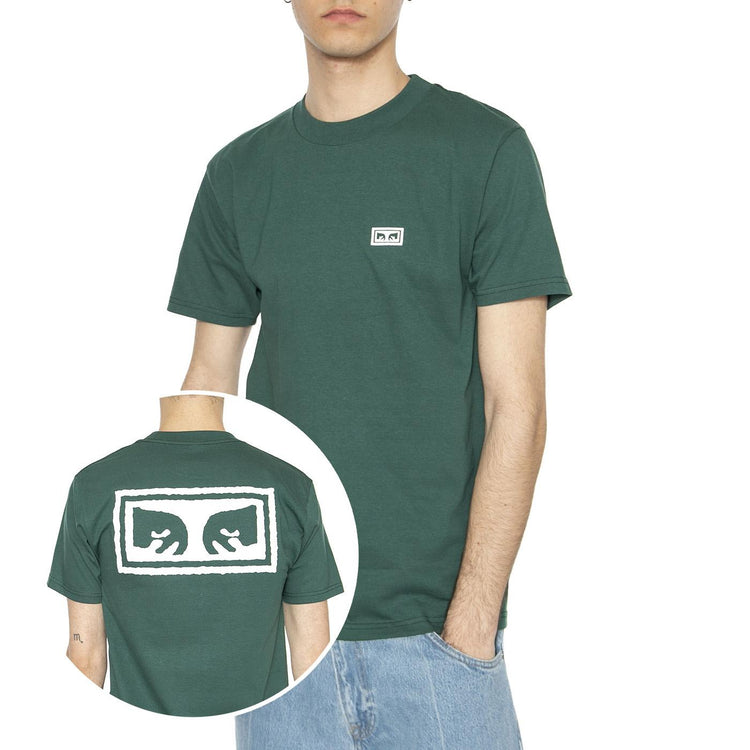 Obey Eyes 3 Tee Rain Forest - Maglietta Girocollo Uomo Verde 165261826-RFR  OBEY 