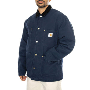 OG Chore Coat Air Force Blue / Black aged canvas - Giacca Uomo Blu I027357.2IB3K  CARHARTT WIP 