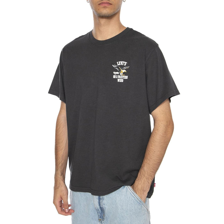 SS Relaxed Fit Tee Western Wind Eagle 1 Black - Maglietta Girocollo Uomo Nera 16143-2050  LEVIS 