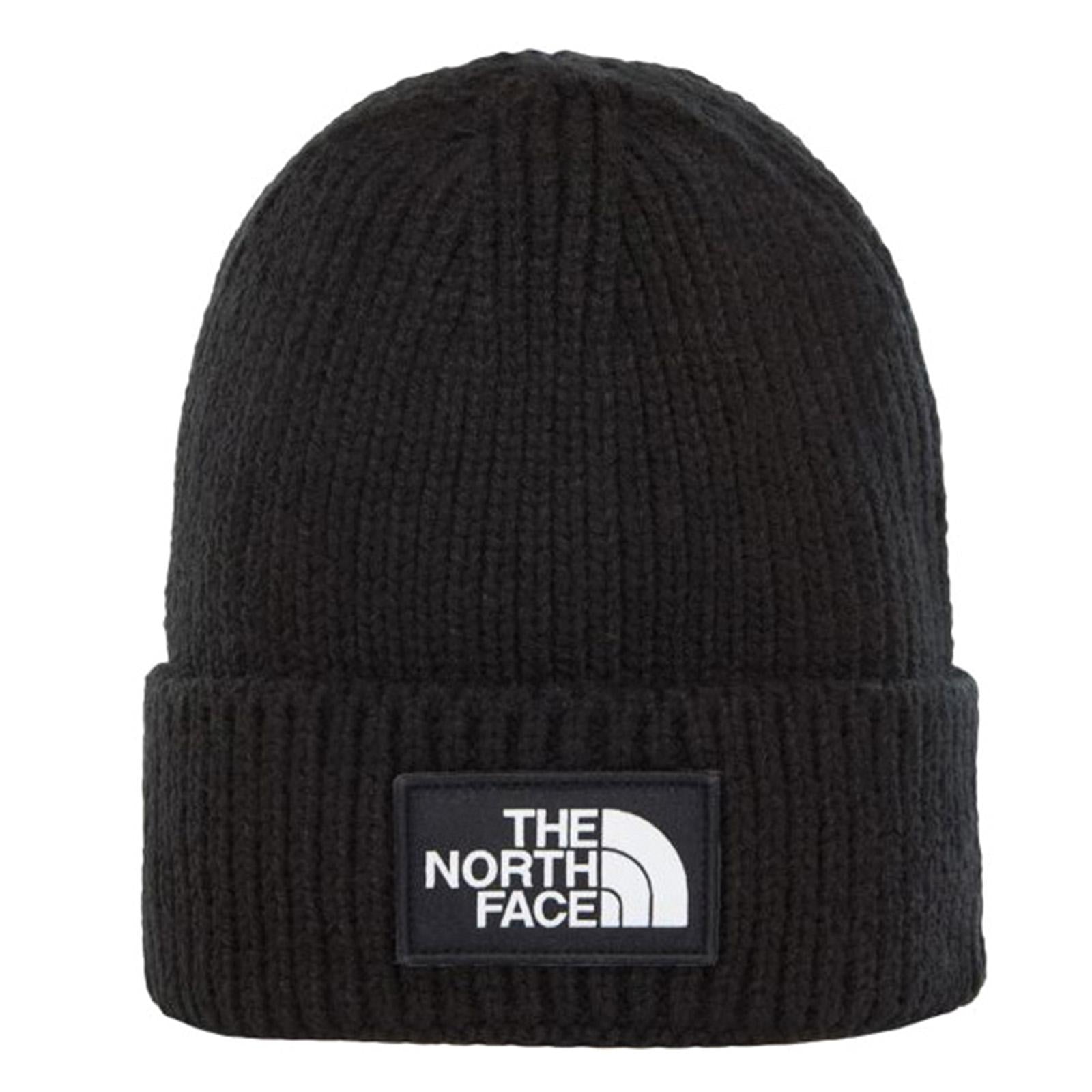 TNF Logo Box Cuff Black Beanie Hat NF0A3FJXJK31  THE NORTH FACE 