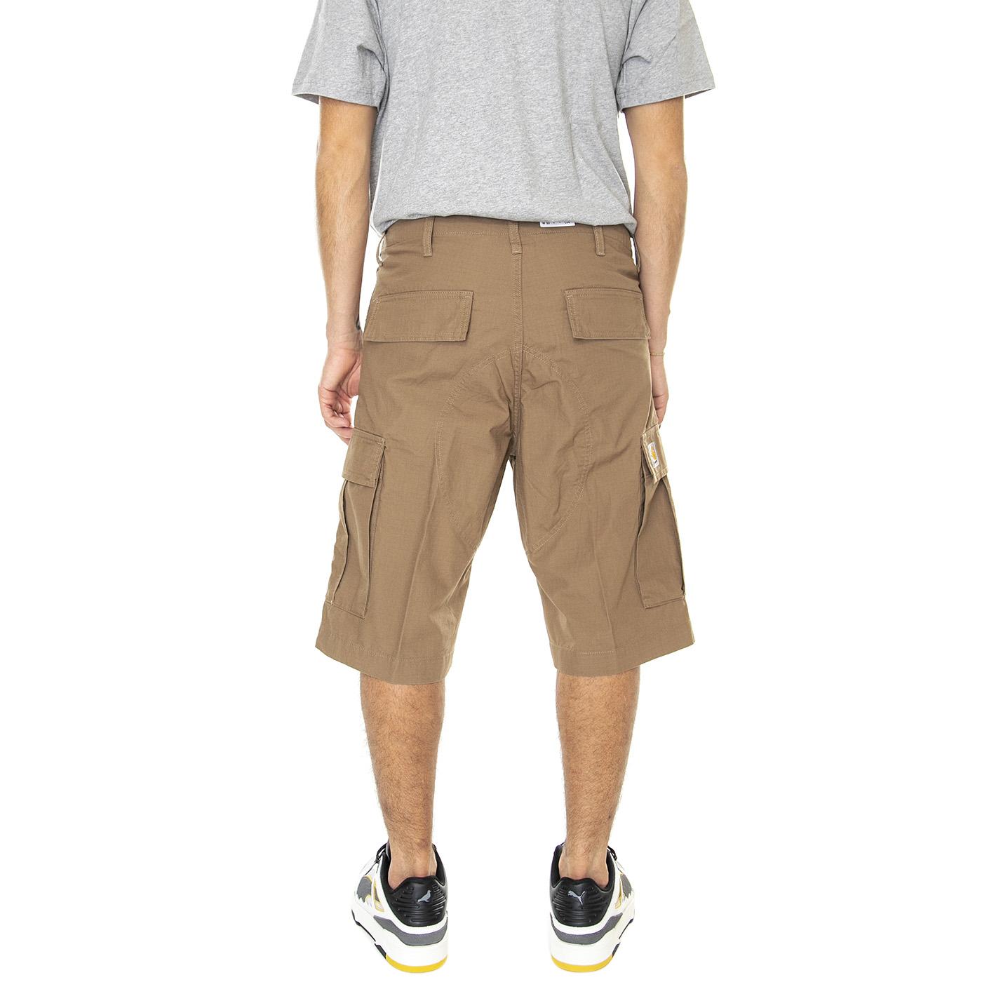 Regular Cargo Short Buffalo Rinsed - Bermuda Cargo Uomo Marroni I028246-1CM02  CARHARTT WIP 