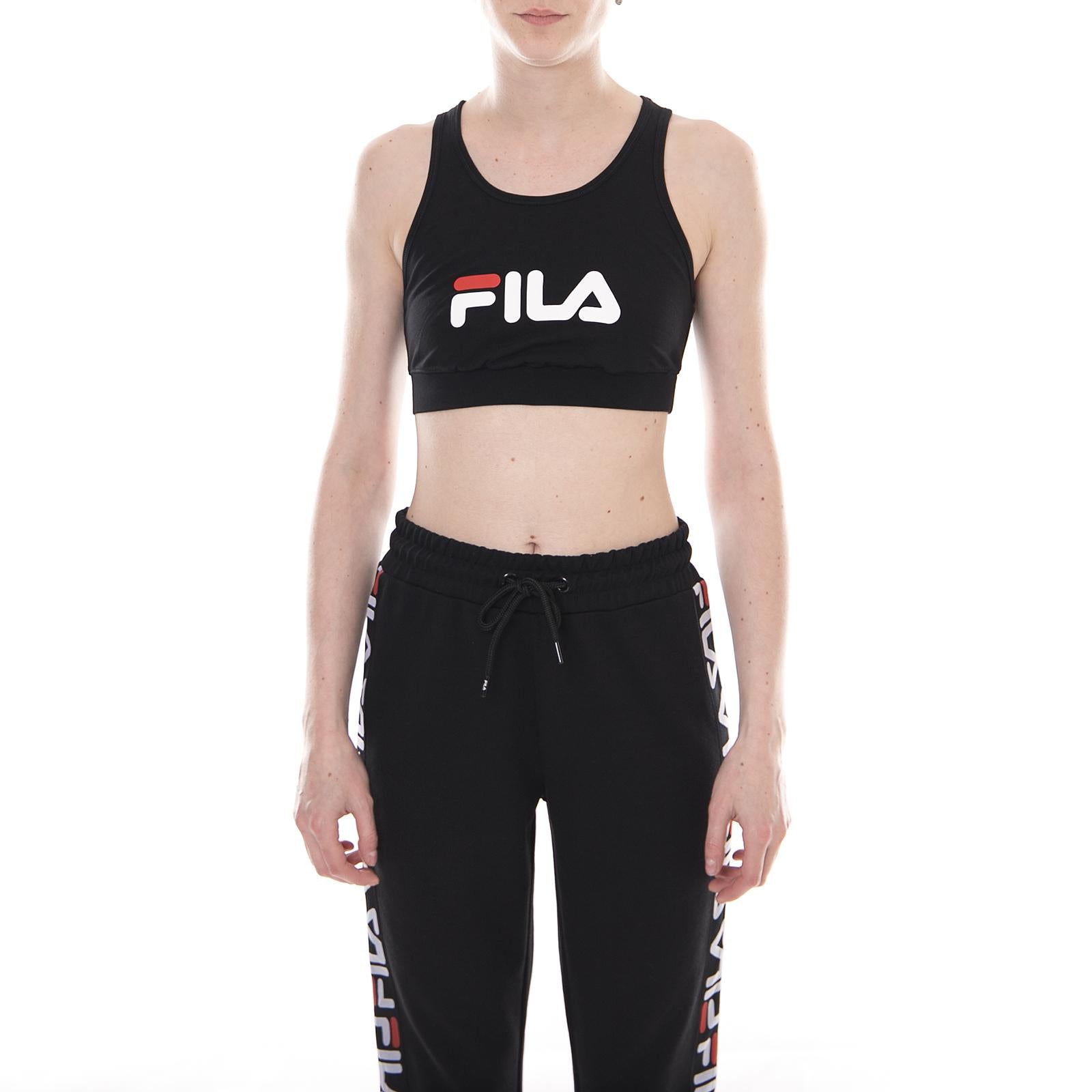 Wmn Other Crop Top - Black - Top Donna Nero 682067-002  FILA 
