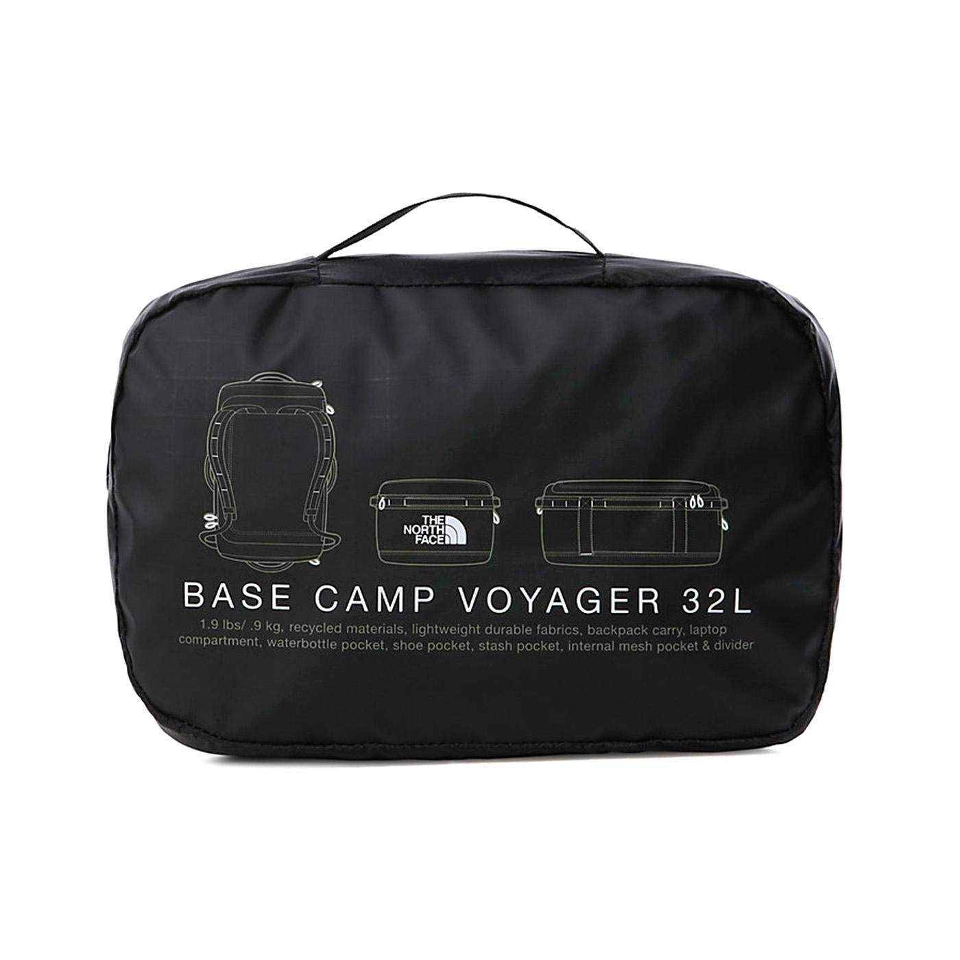 Base Camp Voyager Duffel 32L TNF Black / TNF White - Borsa a Tracolla Nera NF0A52RRKY41  THE NORTH FACE 
