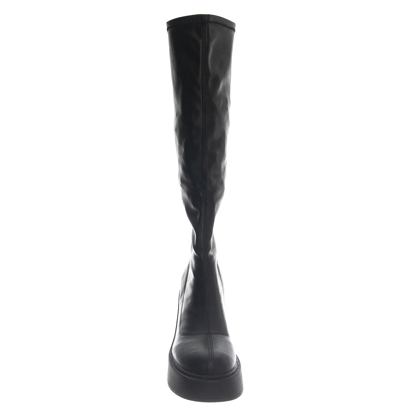 GOODBYE BLACK DRESS STRETCH PU - Stivali Alti Donna Neri WSSGOODBYE-BLK . WINDSOR SMITH 