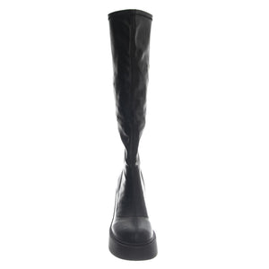 GOODBYE BLACK DRESS STRETCH PU - Stivali Alti Donna Neri WSSGOODBYE-BLK . WINDSOR SMITH 