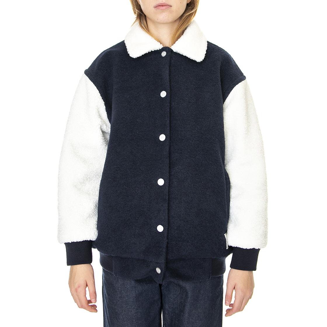 Elongated Varsity Jacket Navy-L55IEX35 - Giacca Invernale Donna Blu / Bianca 112320682  LEE 