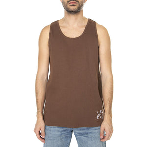 M' Bubble Tank Slit Brown - Canotta Uomo Marrone 134050054-SIL  OBEY 