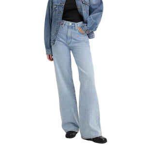 RIBCAGE WIDE LEG FAR AND WIDE - Pantaloni Denim Jeans Donna Blu A608 0002 LEVIS 