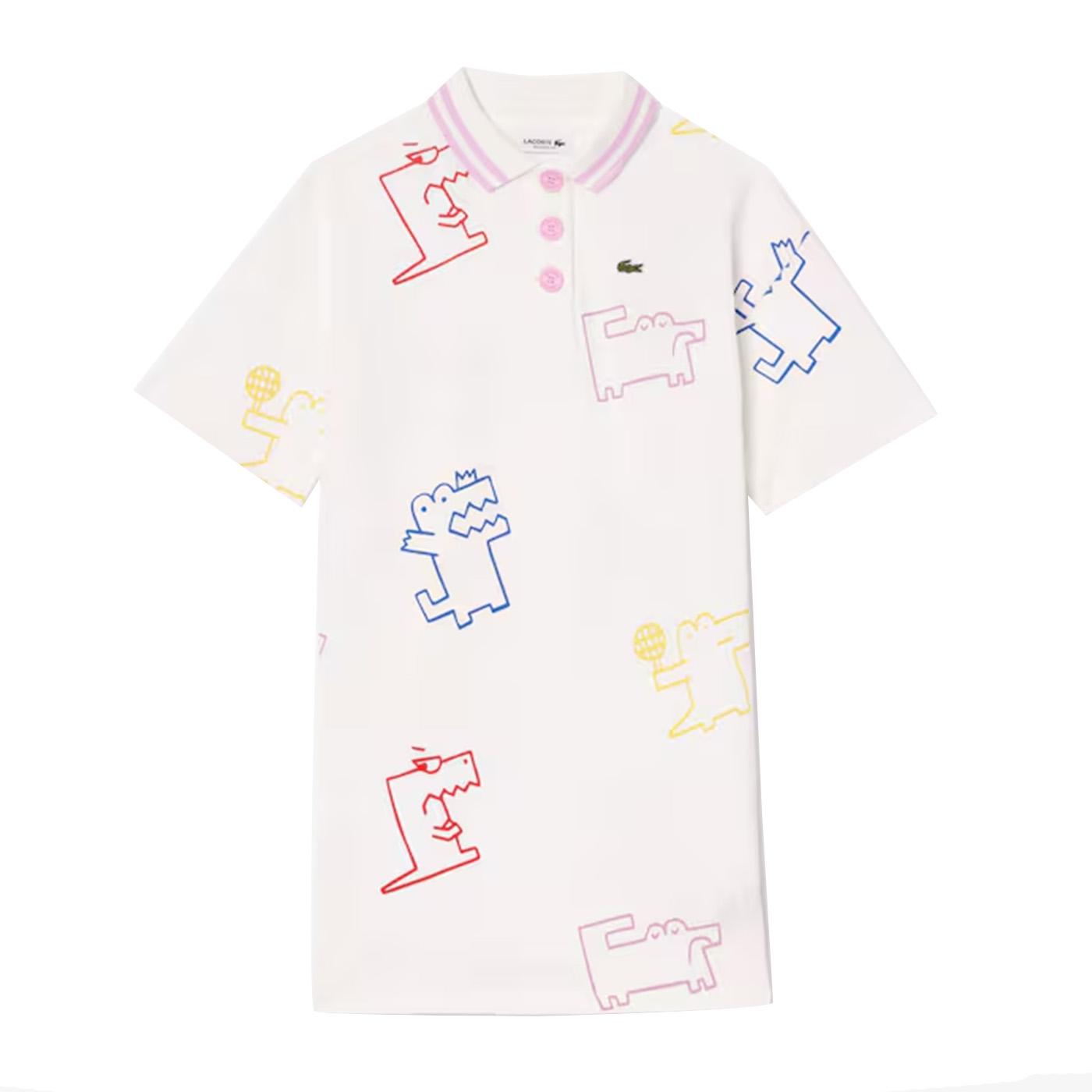 Abitino 2CQ White Dress - Abitino Bambini Bianco EJ7671-2CQ  LACOSTE 