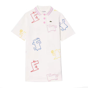 Abitino 2CQ White Dress - Abitino Bambini Bianco EJ7671-2CQ  LACOSTE 