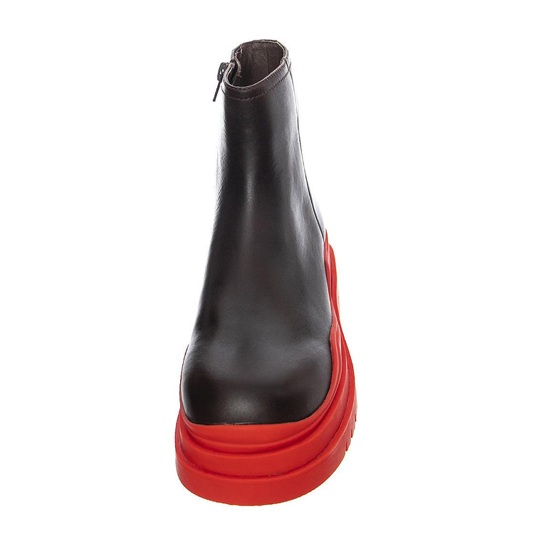 Womens Loading Brown Ankle Boots JCSJCD062101-BRWRED  JEFFREY CAMPBELL 