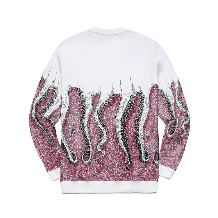BLACKRED OCTOPUS CNC CREWNECK WHITE 18SOSC04-WHT  OCTOPUS 