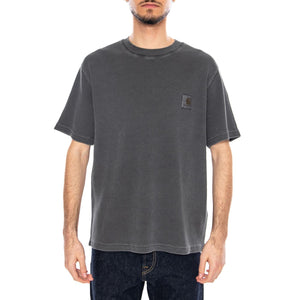 S/S Nelson Waffle T-Shirt Black - Maglietta Girocollo Uomo Nera I036185 89GD CARHARTT WIP 