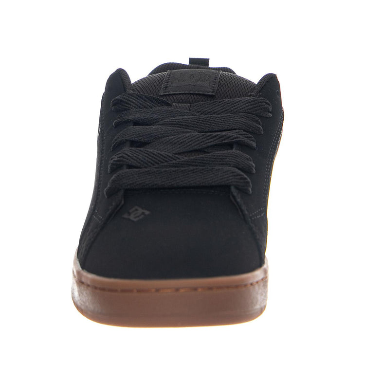 DC Shoes Black / Gum Court Graffik - Scarpe Stringate Uomo Nere 300529-BGM-BLK-GUM . DC 