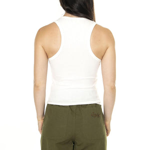 Ribber Tank Ecru - Canotta Donna Bianca 112350212  LEE 