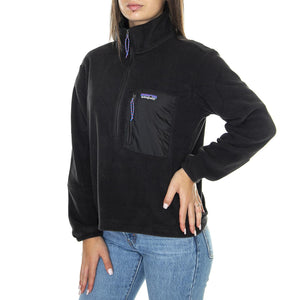 W's Microdini 1/2 Zip P/O Black - Felpa Donna Nera 26260-BLK  PATAGONIA 