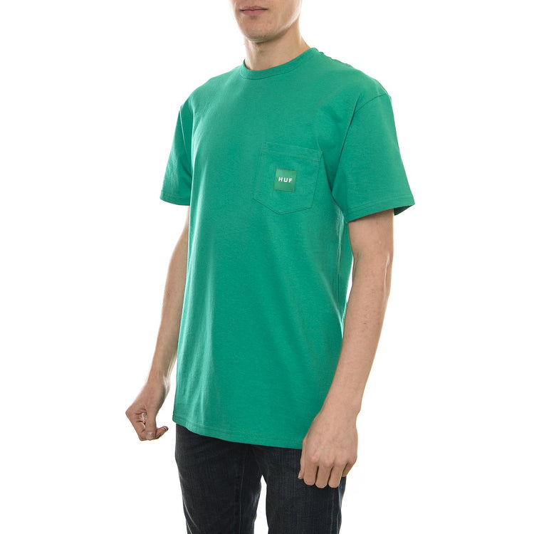 BOX LOGO POCKET TEE EMERALD TS00311-EMRLD  HUF 
