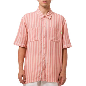 SOHO S/S WOVEN TOP ROSE - Camicia a Maniche Corte Uomo Rosa BU00157-ROSE . HUF 