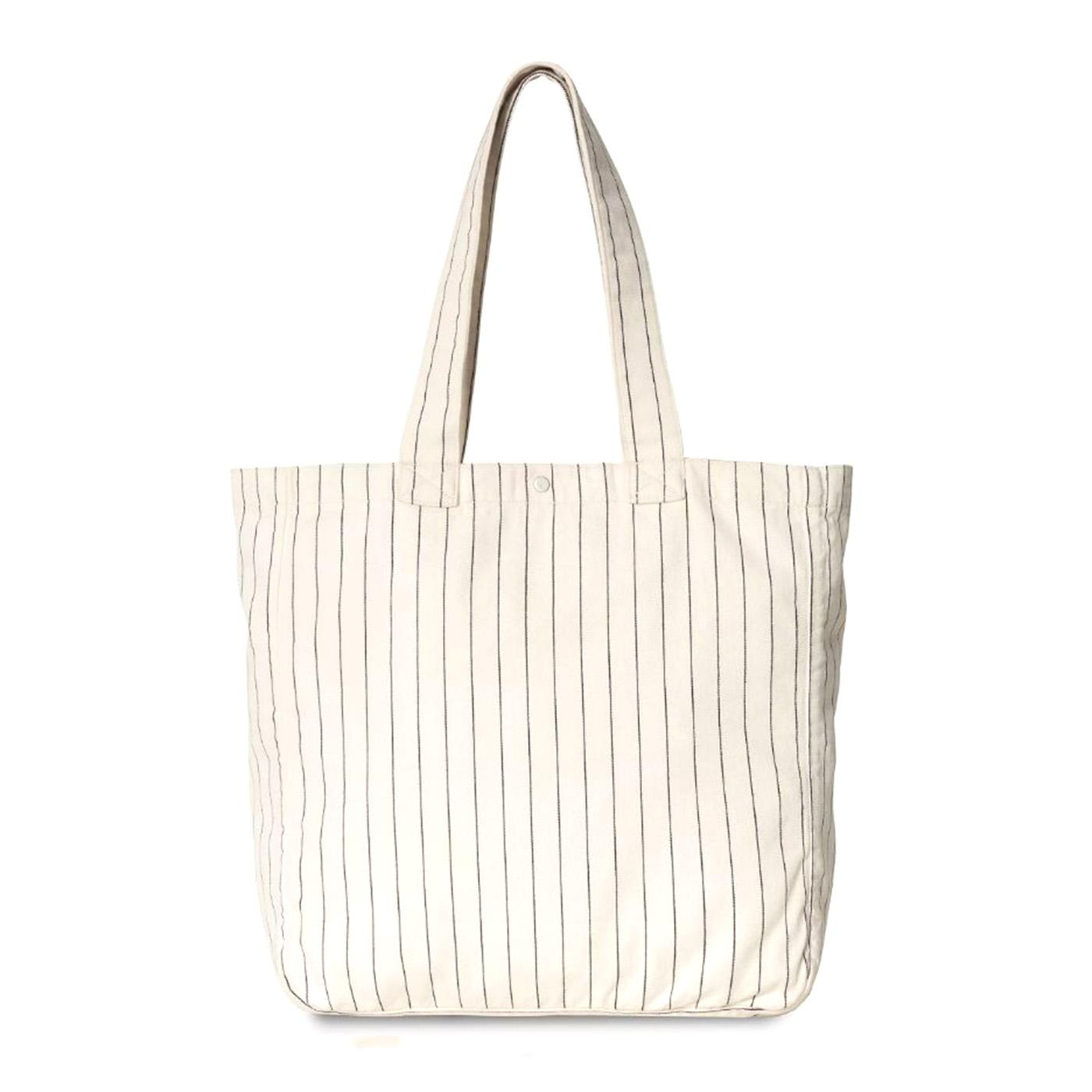 Hendry Tote Seaton Stripe, Wax / Dark Navy - Borsa Shopping Bag Bianca I034788.2RM02  CARHARTT WIP 