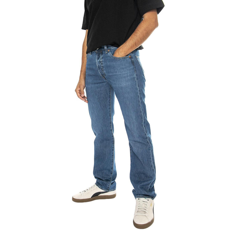 501 Levi's Original Honeybee Dark Indigo Worn In - Pantaloni Denim Jeans Uomo Blu 00501-3523  LEVIS 