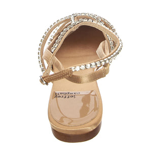 Pristina Natural Satin Silver Fabric - Sandali Donna Beige JCSR2P-150A-NAT  JEFFREY CAMPBELL 