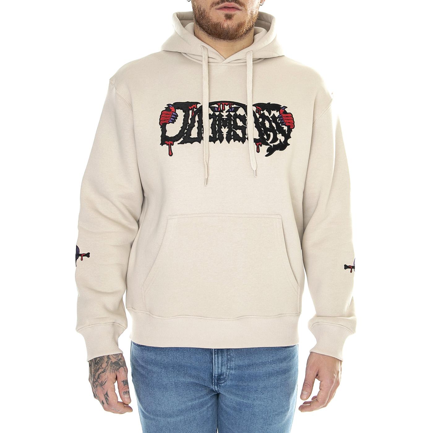 Blody Hoodie Cream - Felpa con Cappuccio Uomo Beige HDY0125CRE  DOOMSDAY 