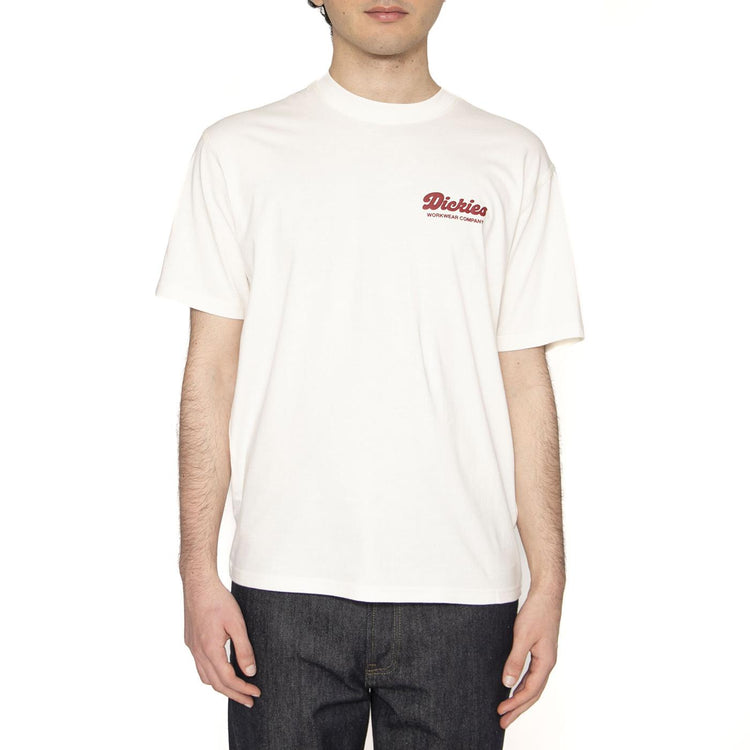 Lewistown SS Tee Egret - Maglietta Girocollo Uomo Bianca DK0A4Z8ZC481  DICKIES 