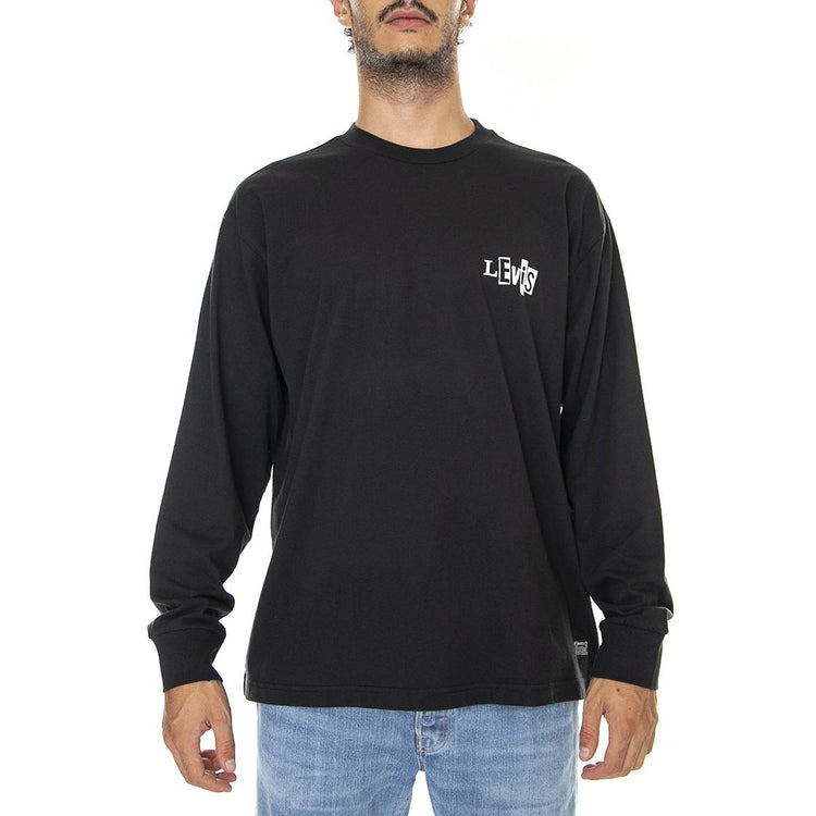 Skate Graphic Box L/S Tee Jet Black - Maglietta Girocollo Maniche Lunghe Uomo Nera A1006-0006  LEVIS 