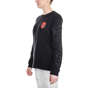 WM SPIDEY WEBS LS BF TEE Black VA3QXQBLK  VANS 