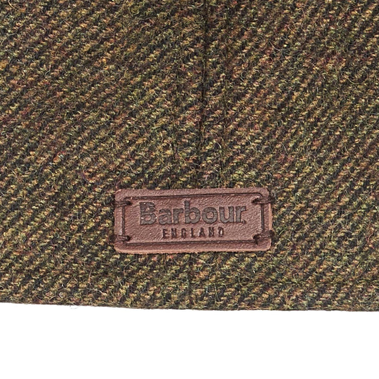 Claymore Bakerboy Olive Twill - Cappello a Coppola Verde MHA0708-OL51-FW23 . BARBOUR 