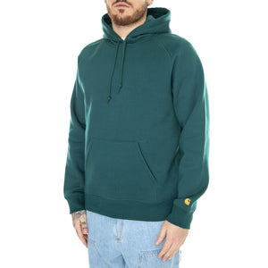 Hooded Chase Sweat Chervil / Gold - Felpa con Cappuccio Uomo Verde I033661.1YWXX  CARHARTT WIP 