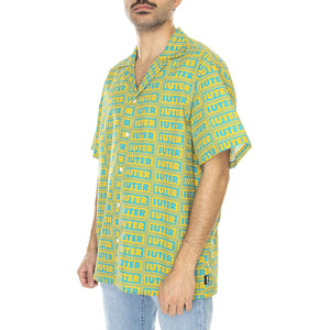 Panel S/S Shirt Canary - Camicia Maniche Corte Uomo Verde / Multicolore 23SIHR10-CANARY  IUTER 